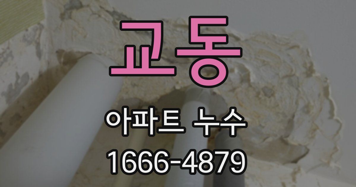 교동 아파트 누수
