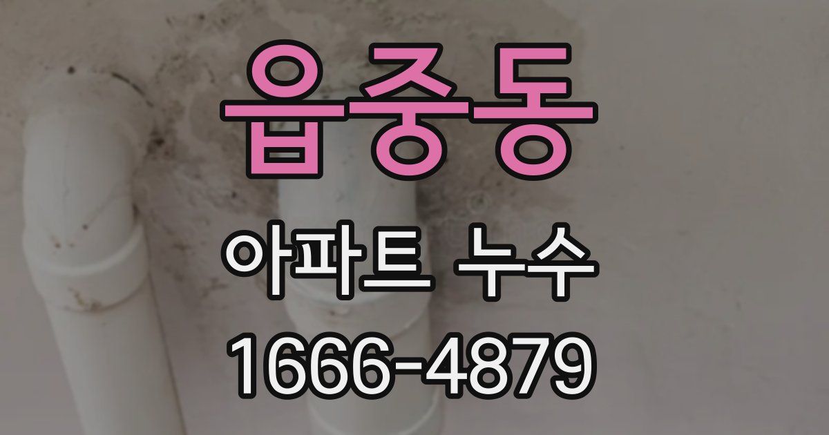 읍중동 아파트 누수