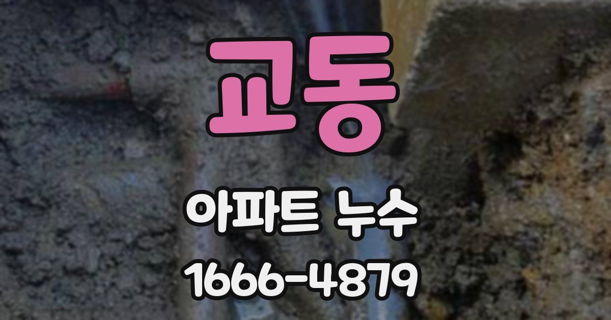 교동 아파트 누수