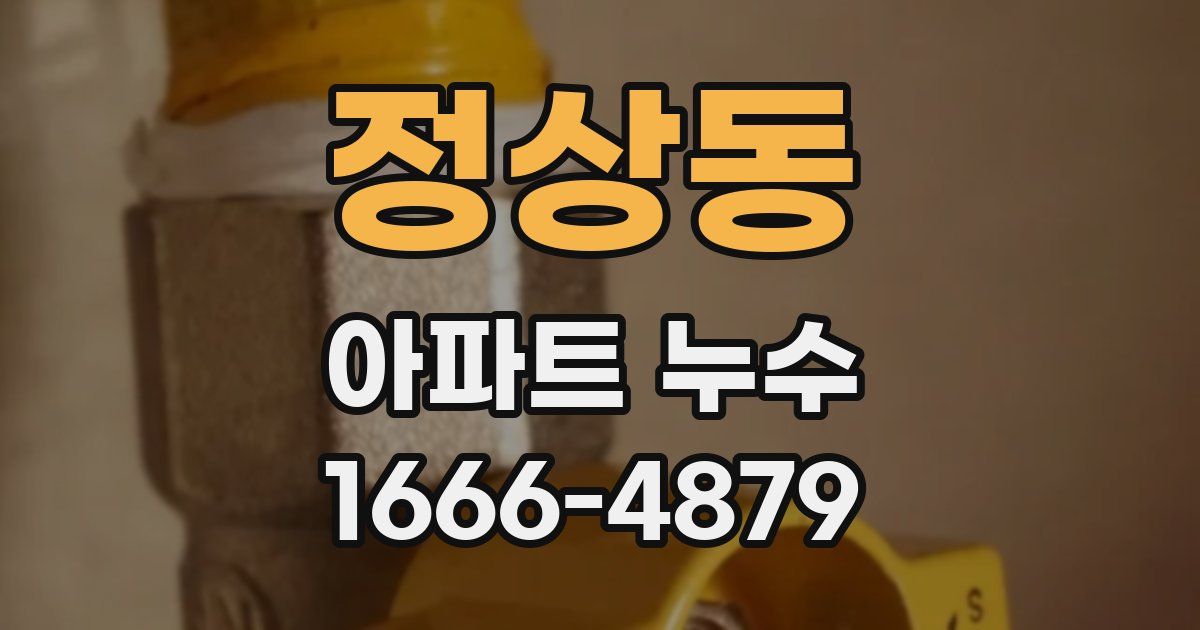 정상동 아파트 누수