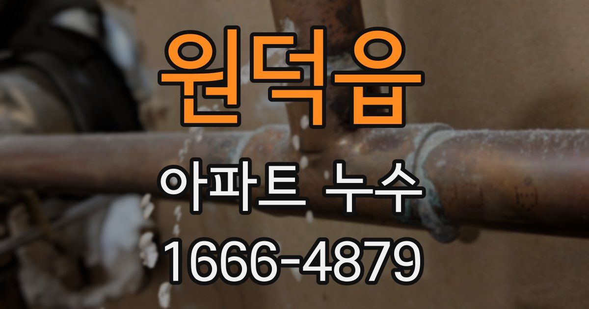 원덕읍 아파트 누수