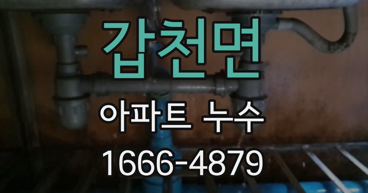 갑천면 아파트 누수