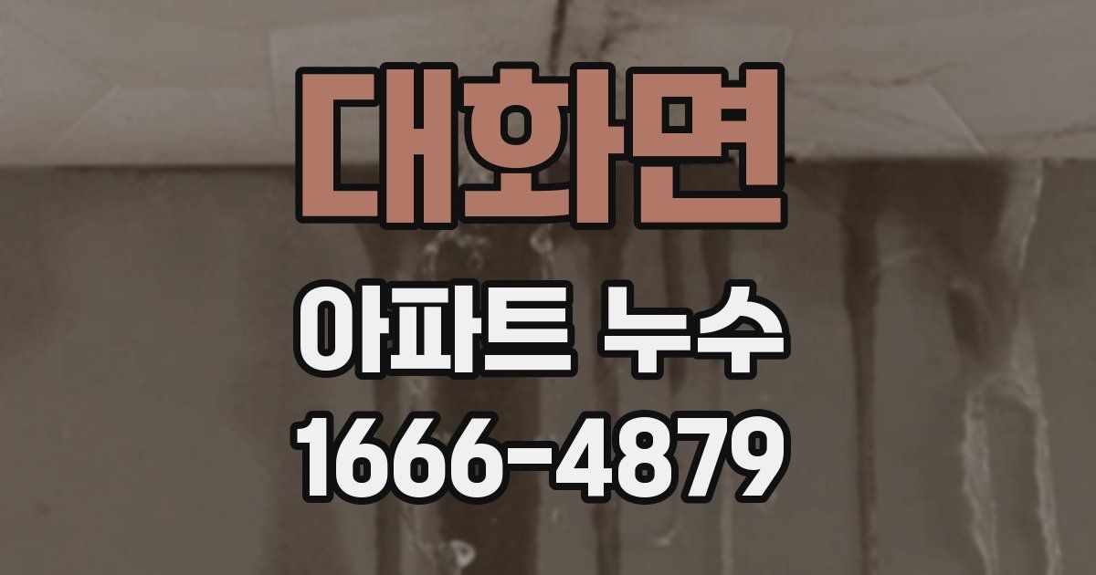 대화면 아파트 누수