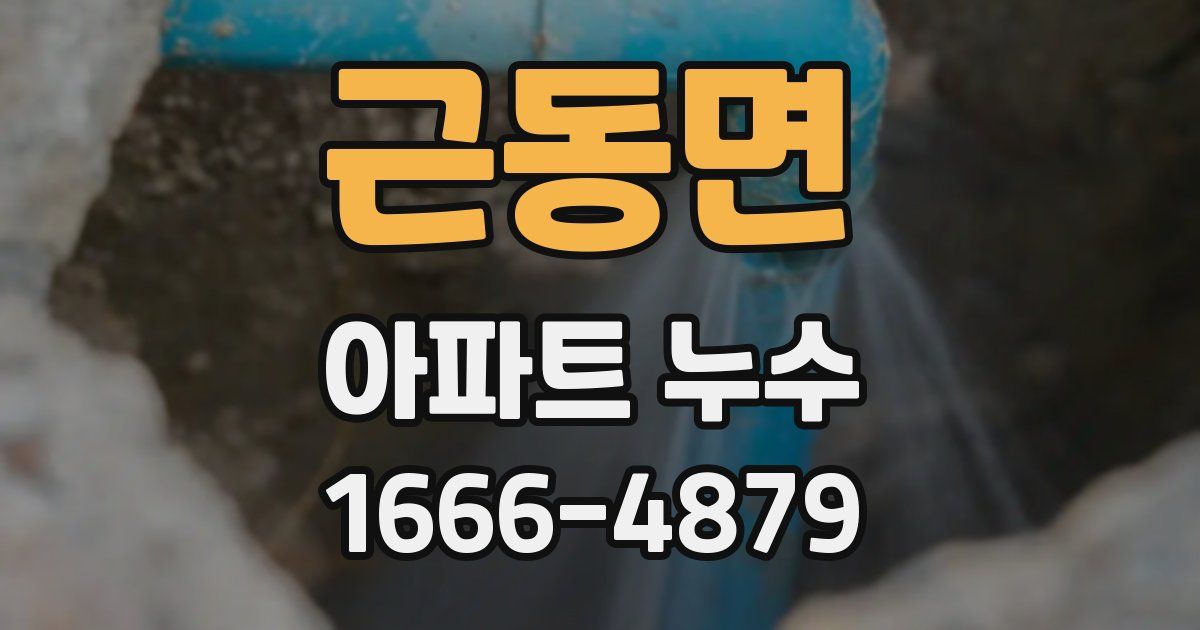 근동면 아파트 누수