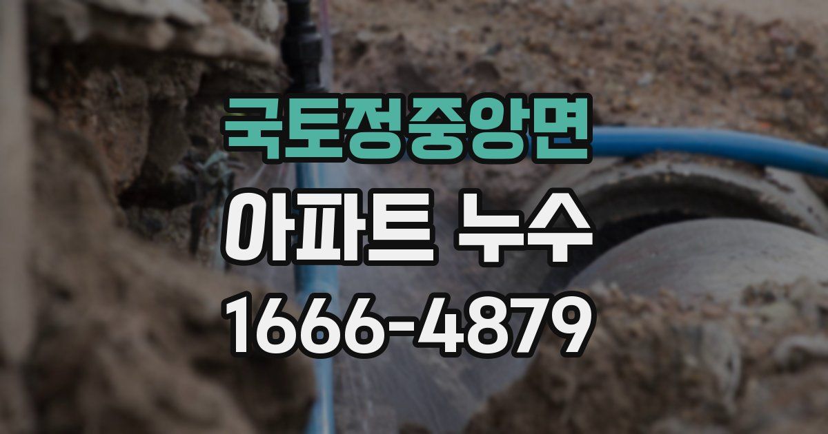 국토정중앙면 아파트 누수