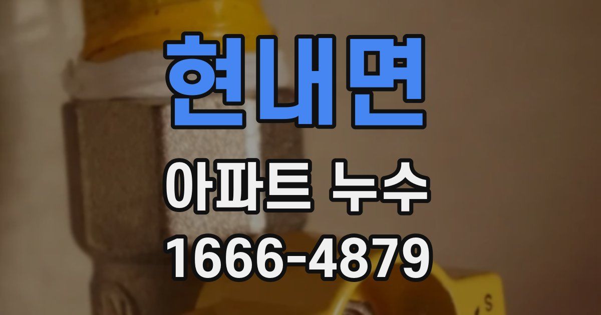 현내면 아파트 누수