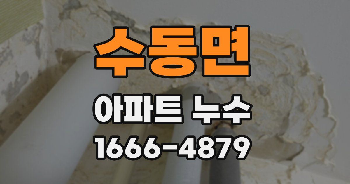 수동면 아파트 누수