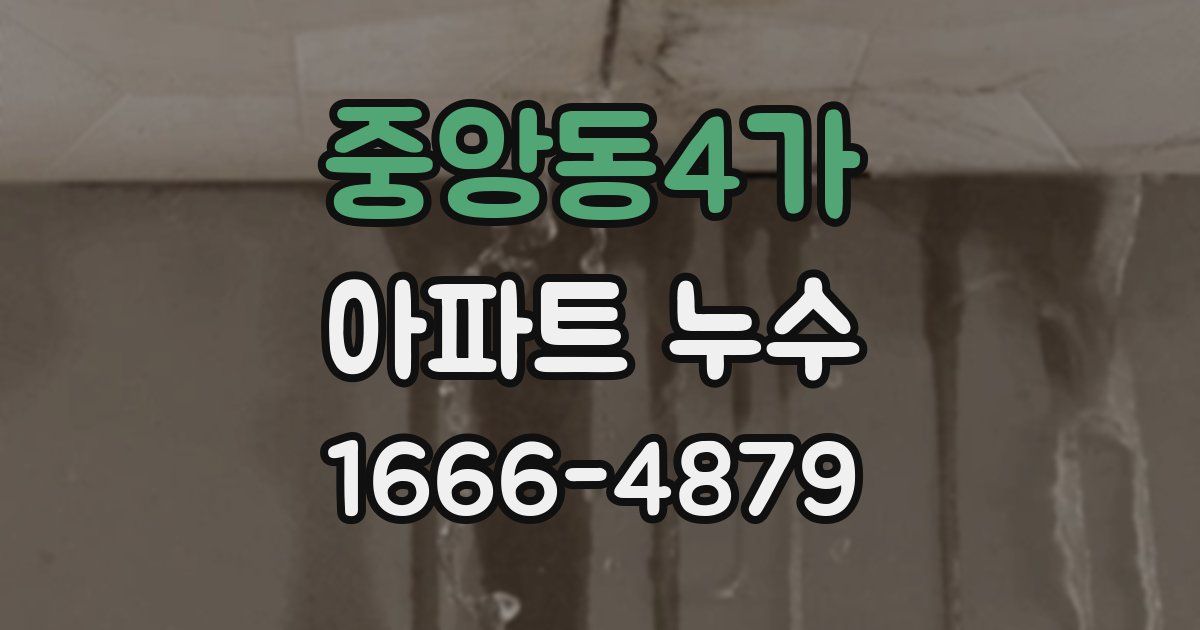 중앙동4가 아파트 누수