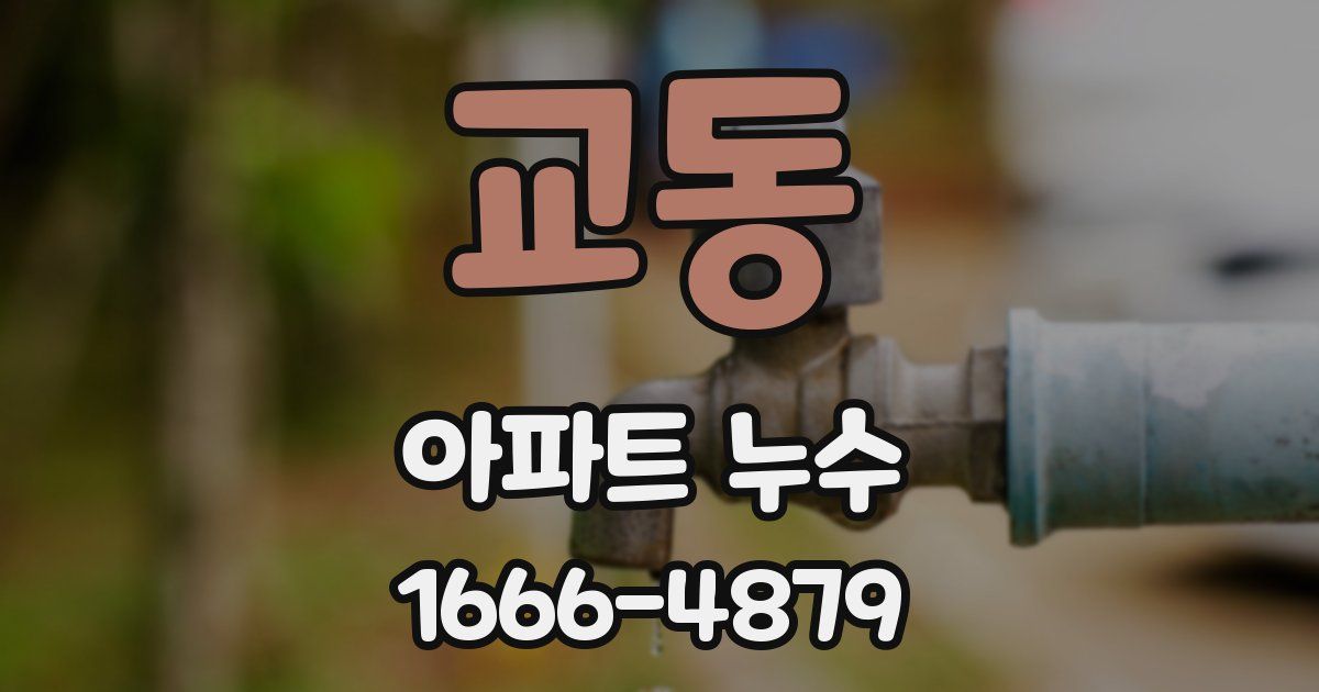 교동 아파트 누수