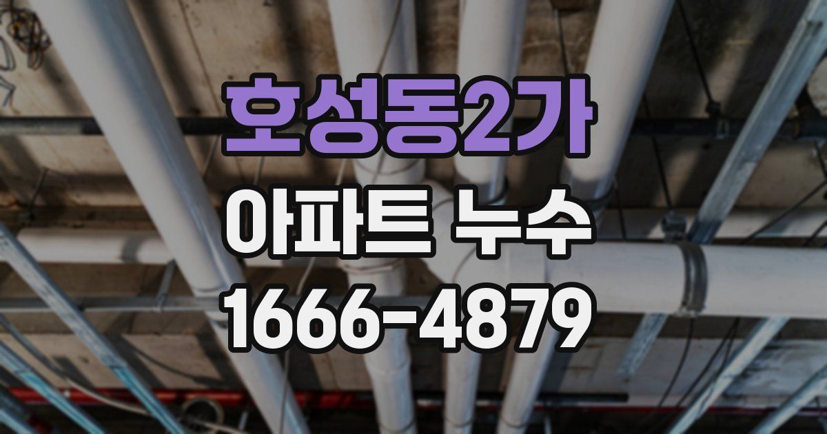 호성동2가 아파트 누수