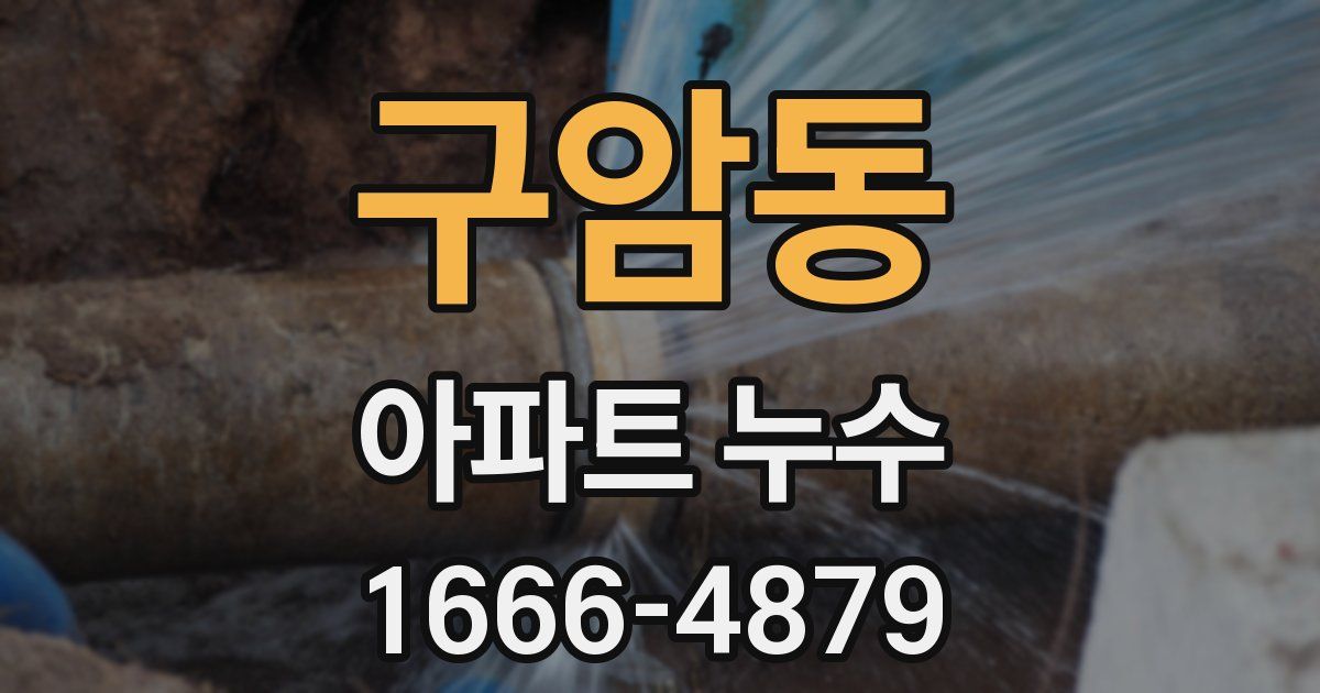 구암동 아파트 누수