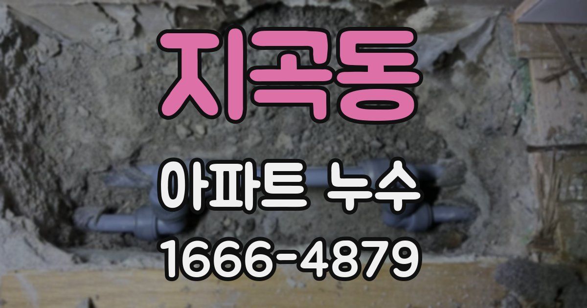 지곡동 아파트 누수
