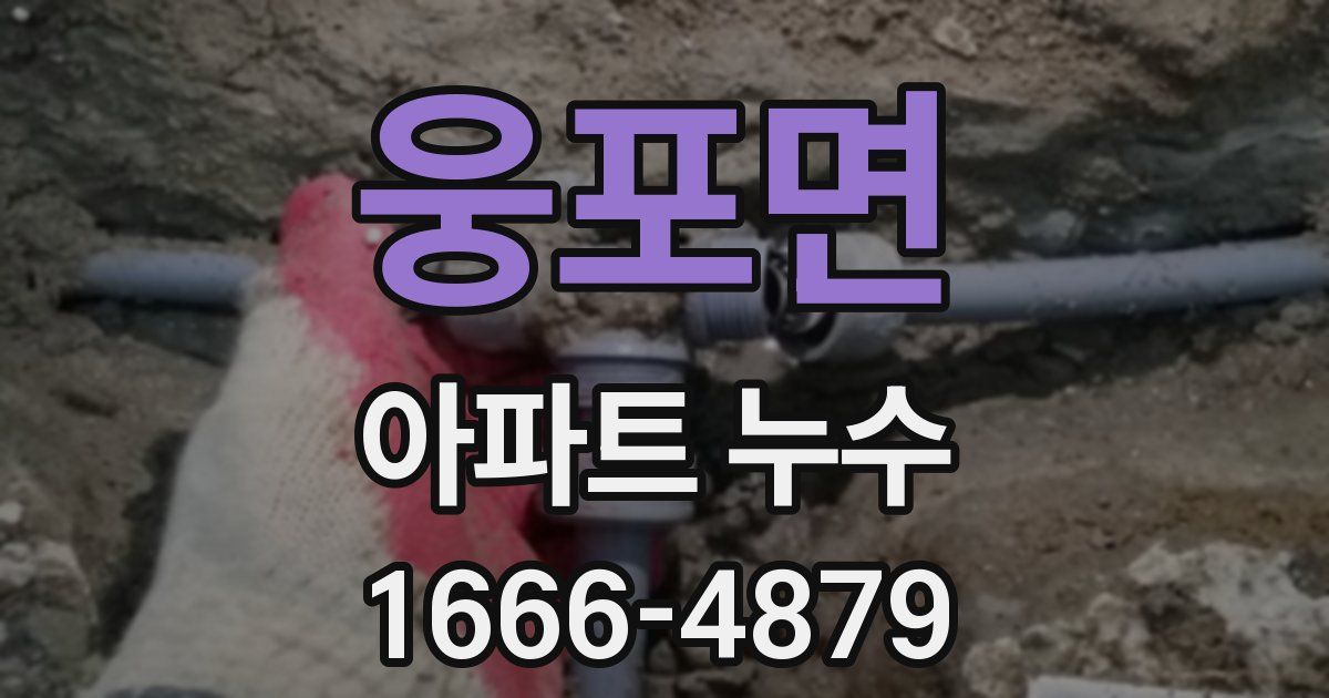 웅포면 아파트 누수