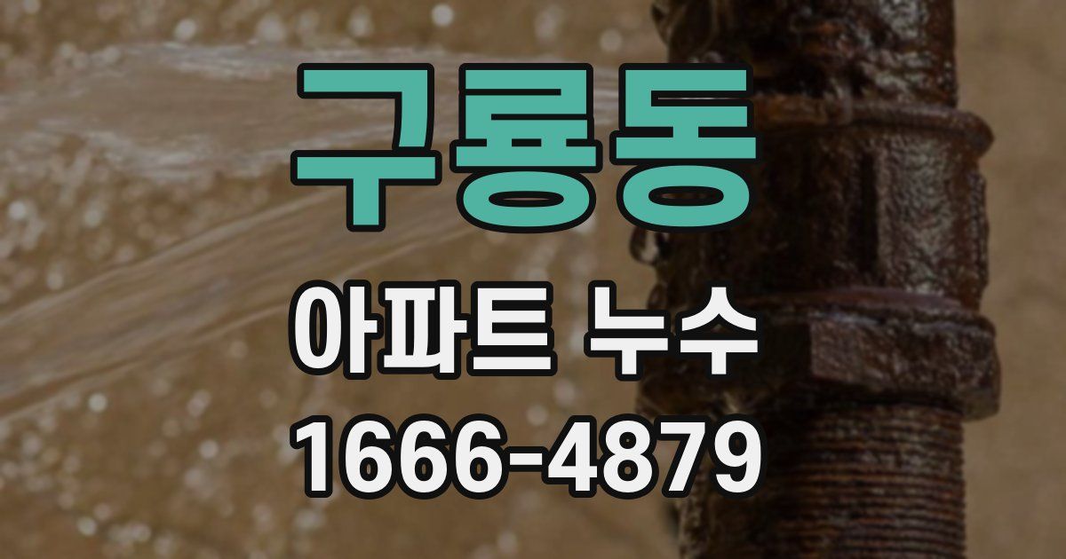 구룡동 아파트 누수