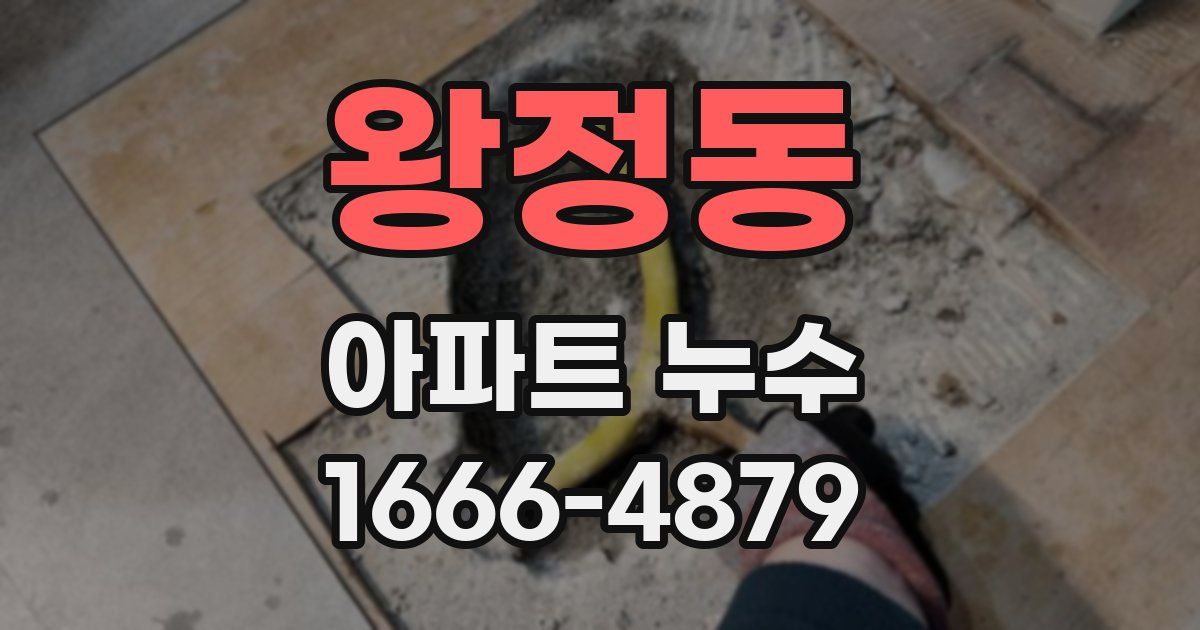 왕정동 아파트 누수