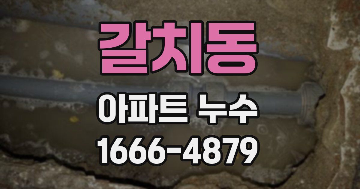 갈치동 아파트 누수