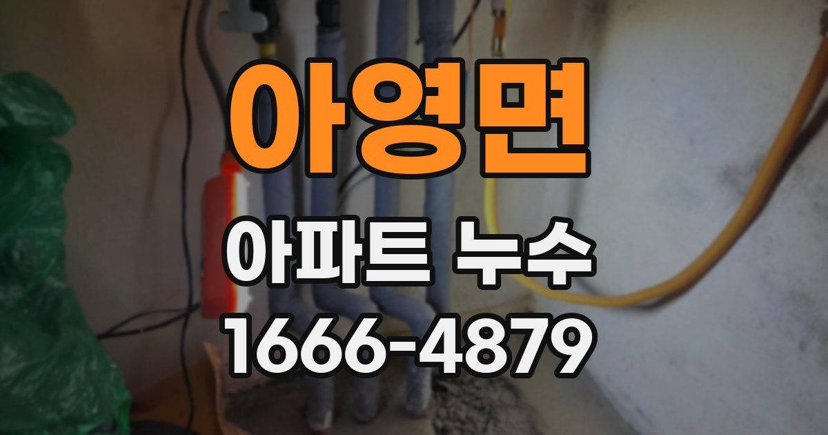 아영면 아파트 누수