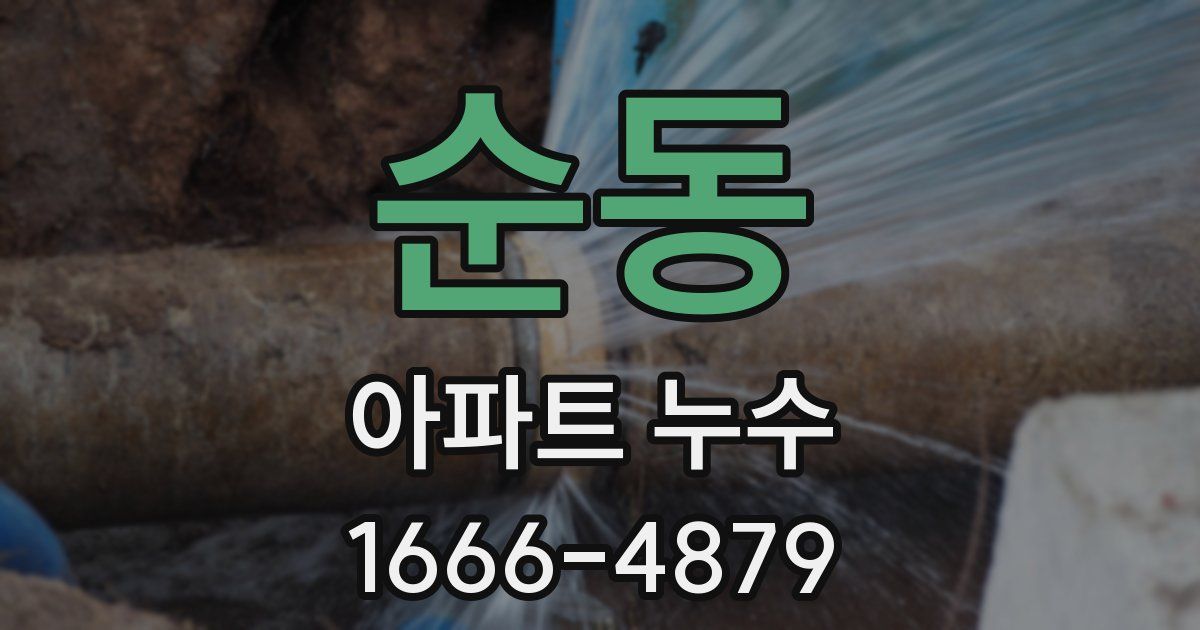 순동 아파트 누수