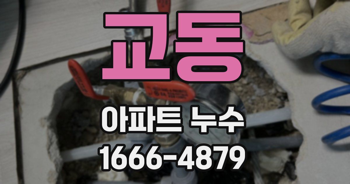 교동 아파트 누수