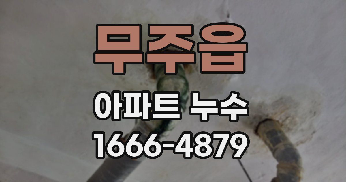 무주읍 아파트 누수
