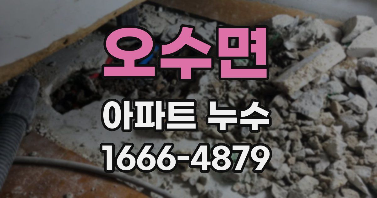 오수면 아파트 누수