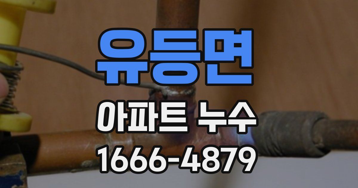 유등면 아파트 누수