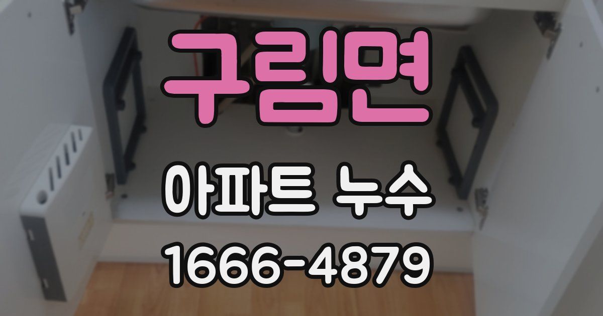 구림면 아파트 누수