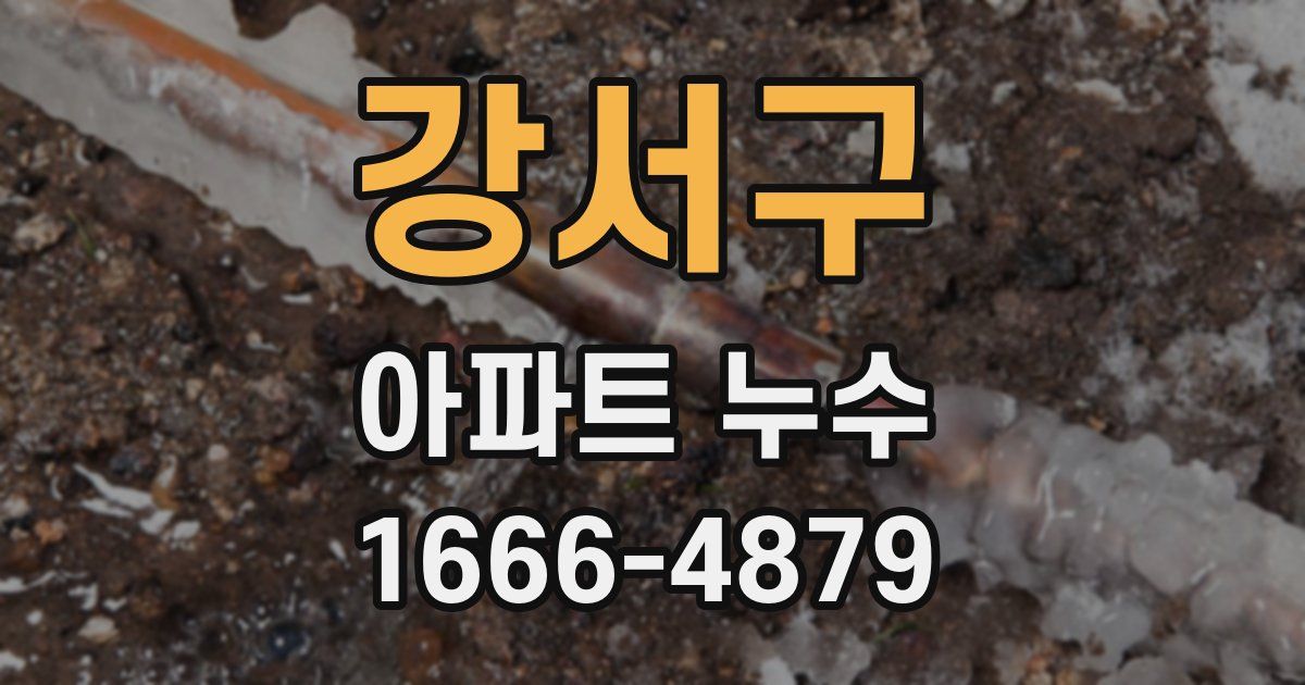 강서구 아파트 누수