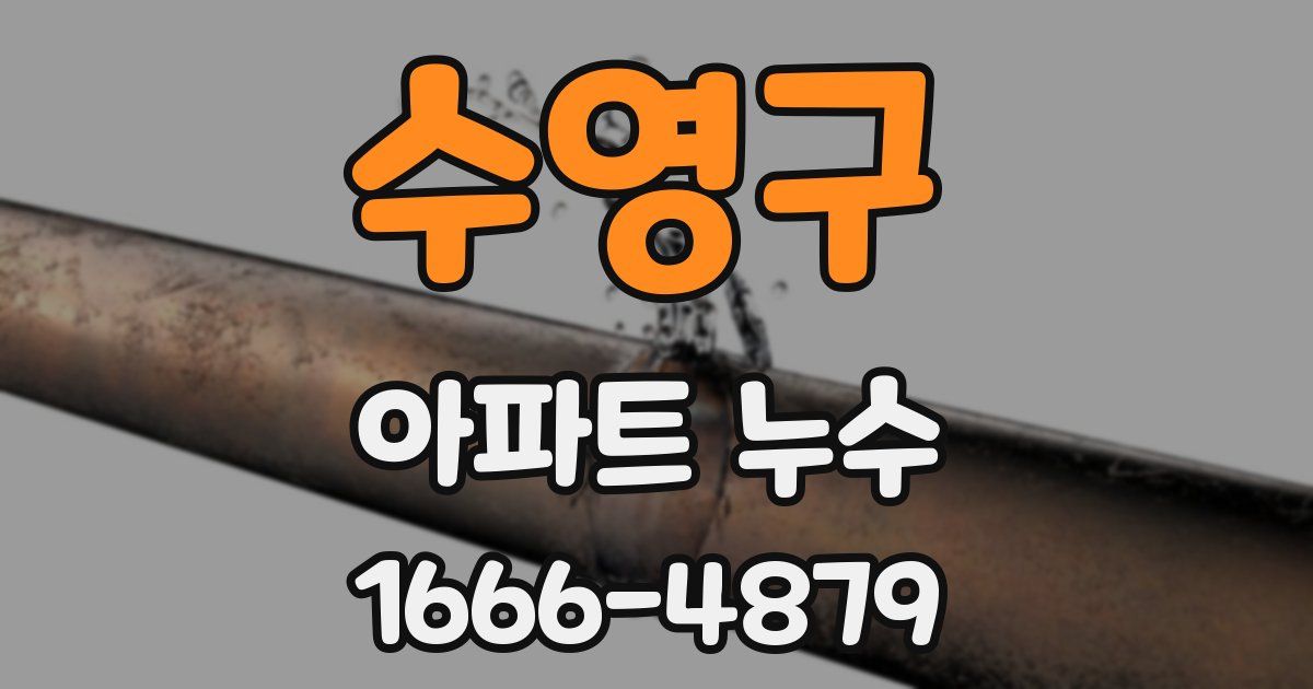 수영구 아파트 누수
