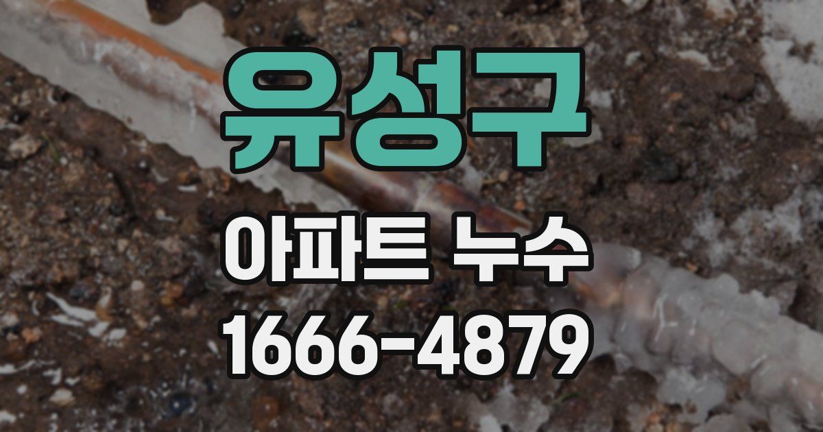 유성구 아파트 누수