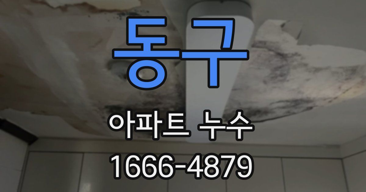 동구 아파트 누수