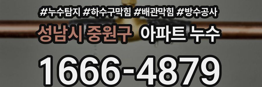 성남시 중원구 아파트 누수
