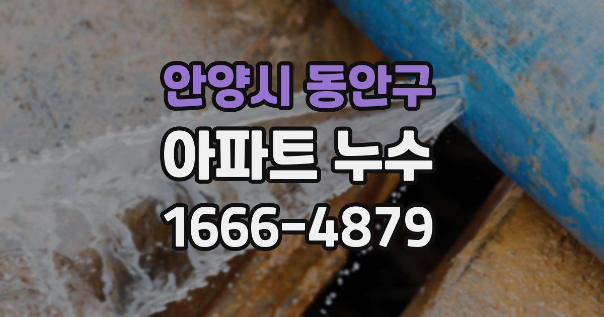 안양시 동안구 아파트 누수