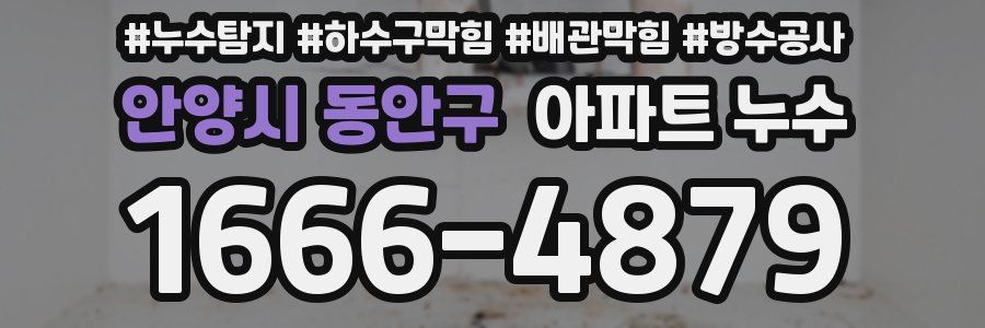 안양시 동안구 아파트 누수