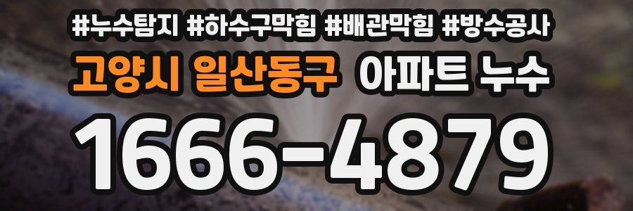 고양시 일산동구 아파트 누수
