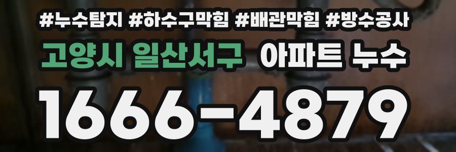 고양시 일산서구 아파트 누수