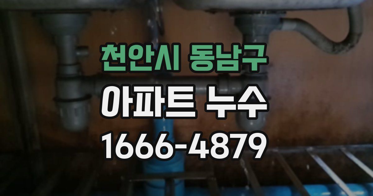 천안시 동남구 아파트 누수