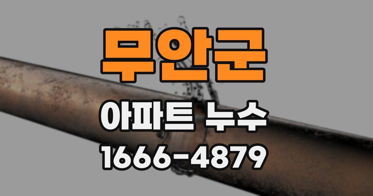 무안군 아파트 누수