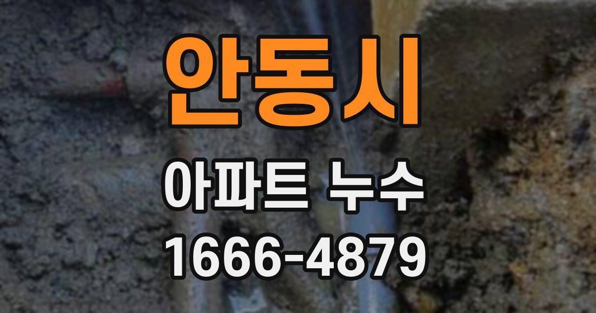 안동시 아파트 누수