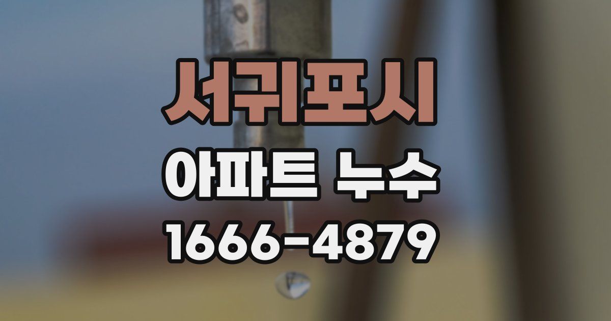 서귀포시 아파트 누수