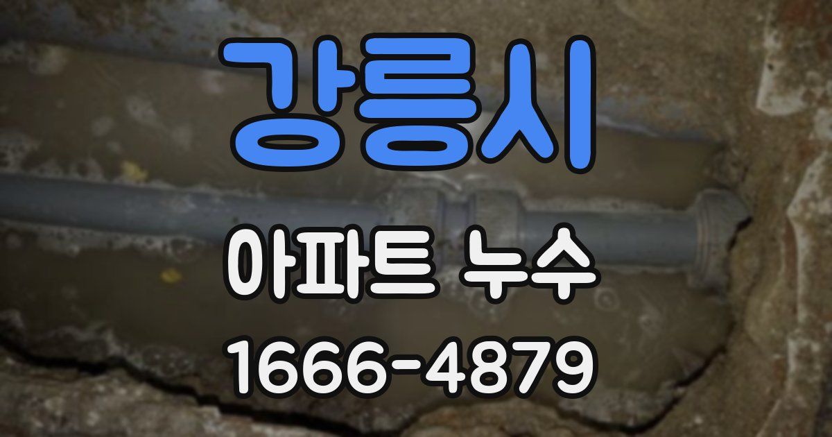 강릉시 아파트 누수