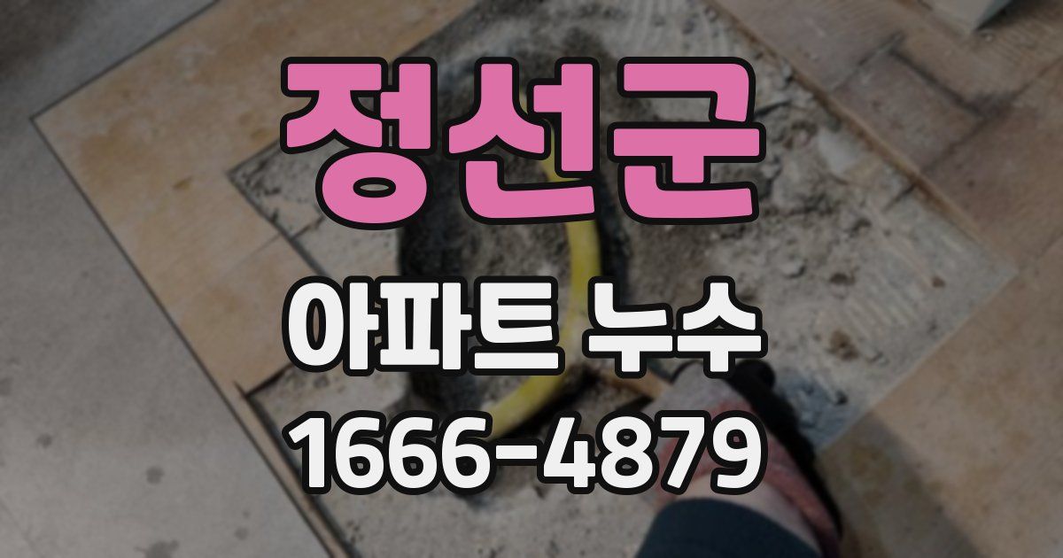 정선군 아파트 누수