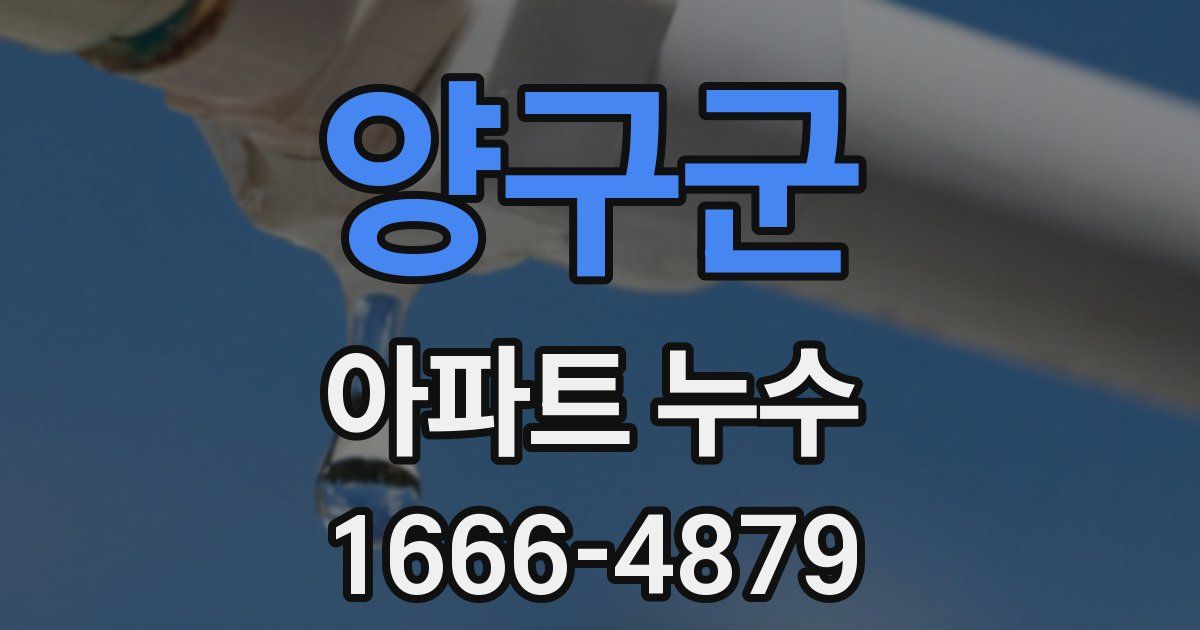 양구군 아파트 누수