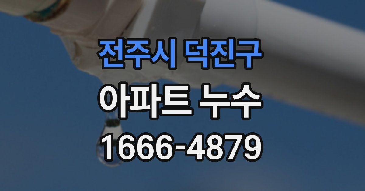 전주시 덕진구 아파트 누수
