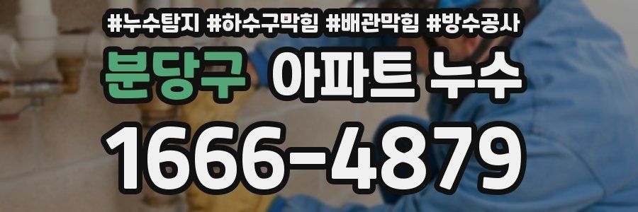 분당구 아파트 누수