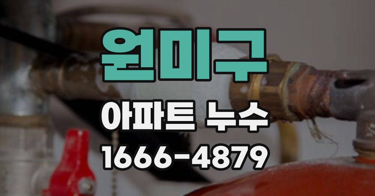원미구 아파트 누수