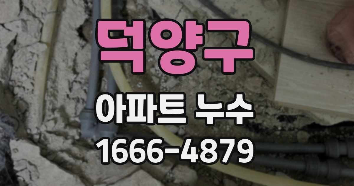 덕양구 아파트 누수