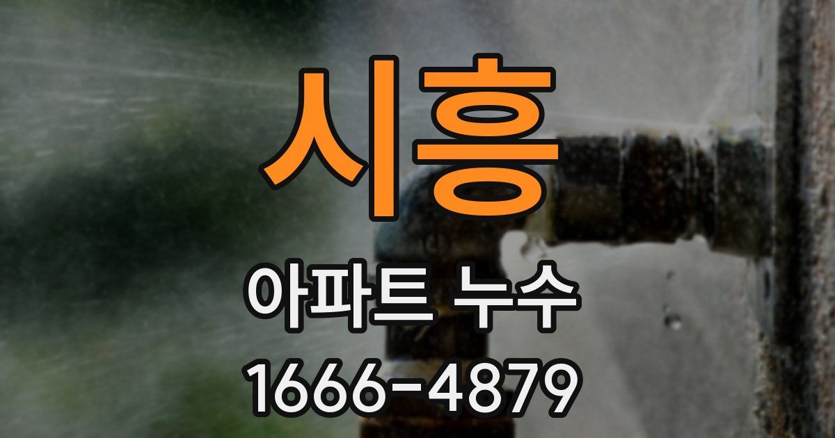시흥 아파트 누수