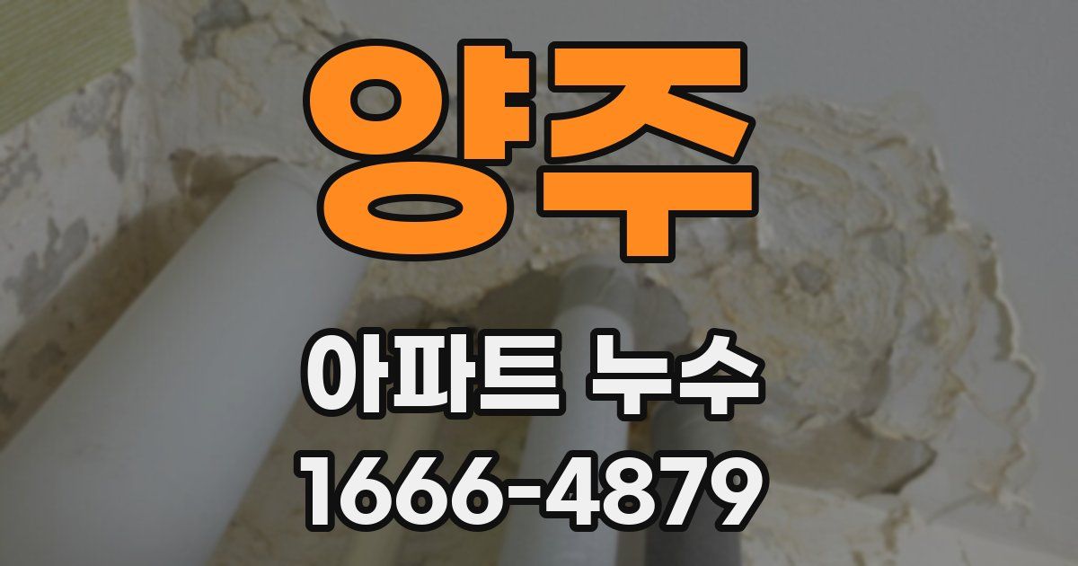 양주 아파트 누수