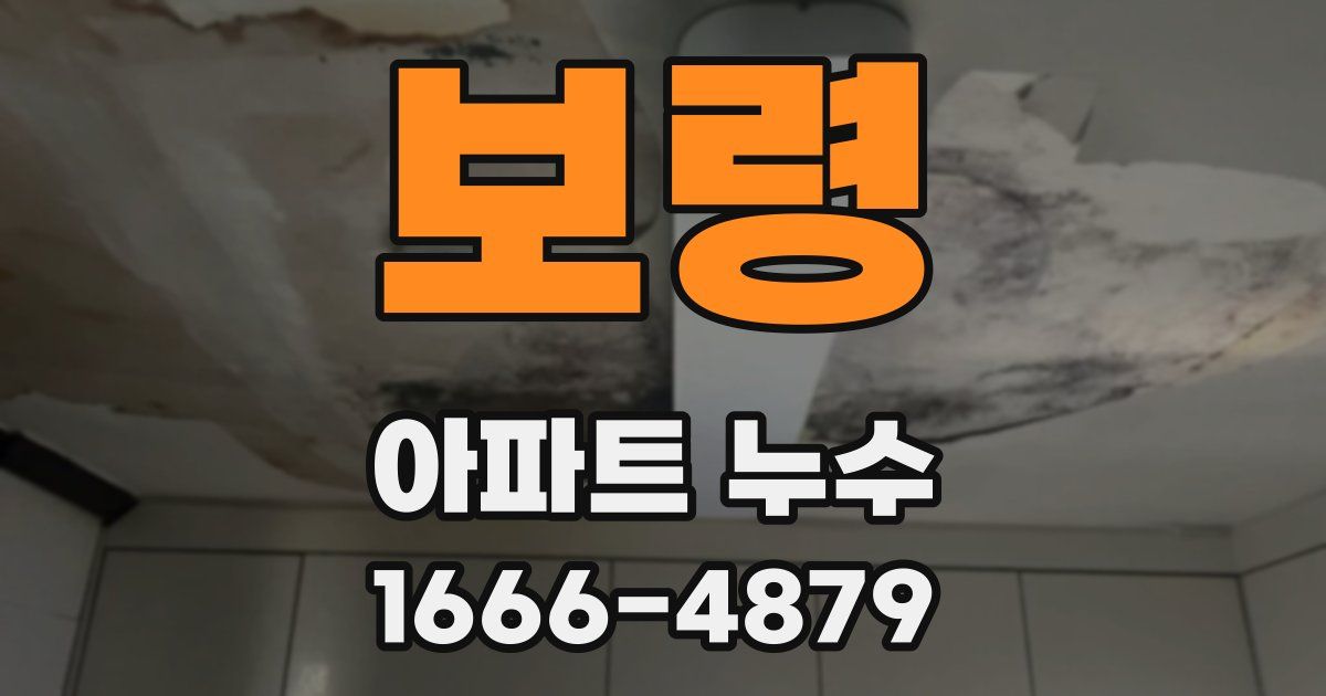 보령 아파트 누수
